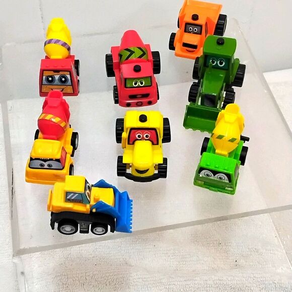 Mini Pull back Construction Trucks Set of 10 Colorful trucks - Picture 1 of 2